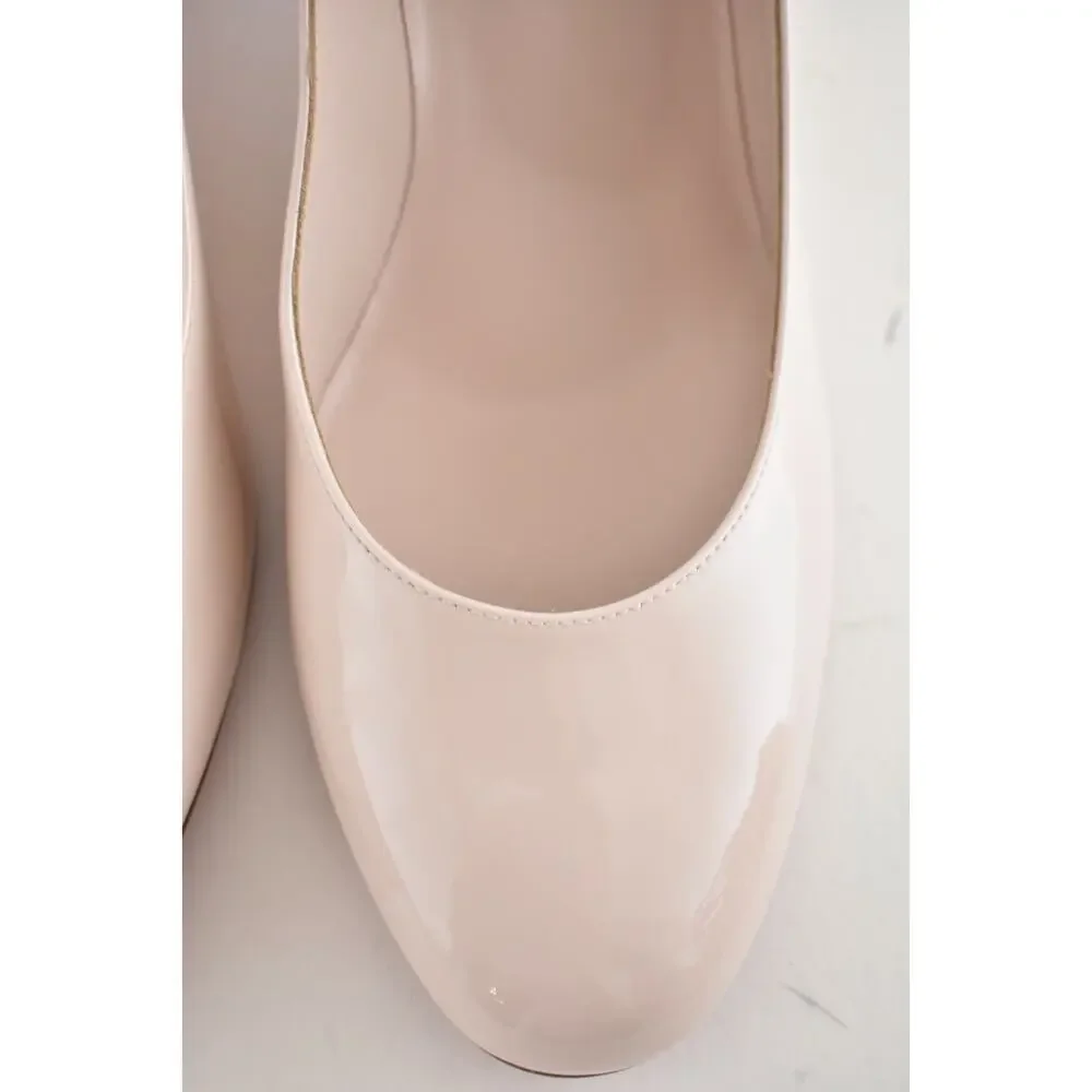 Christian Louboutin Miss Jane 55 Leche Patent Mary Jane Block Heel Pump 39.5